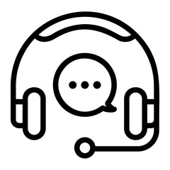 headphone line icon