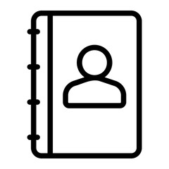 contact book line icon