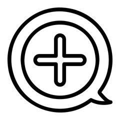 Obraz premium conversation line icon