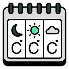 An icon design of weather schedule 