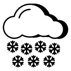 Snowfall icon in perfect design