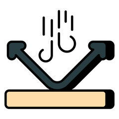 A unique design icon of wind repellent 