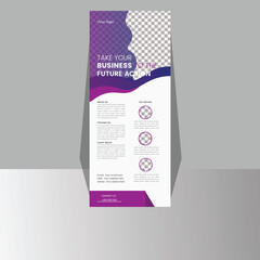 Modern business roll up banner design template,