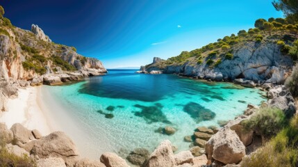 Obraz premium beautiful cala luna beach. Generative AI