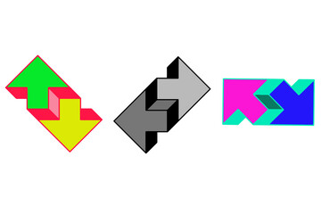 image of arrows pointers of different colors