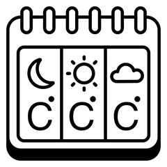 An icon design of weather schedule 