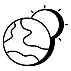 An icon design of global weather