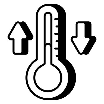 Modern Design Icon Of Temperature Fluctuation 