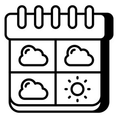 An icon design of weather schedule 