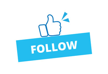 Follow white background.The concept of the social network.Vector illustration