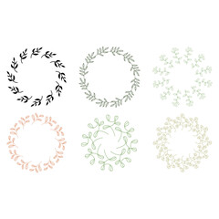 hand drawn doodle floral elements. vector graphic botanical elements