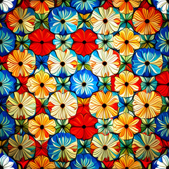 Fototapeta na wymiar A Seamless Texture Floral Pattern. Created with generative Ai technology.