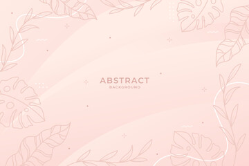 abstract background with floral and memphis elements