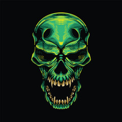 skull artwork sketchy illustration design