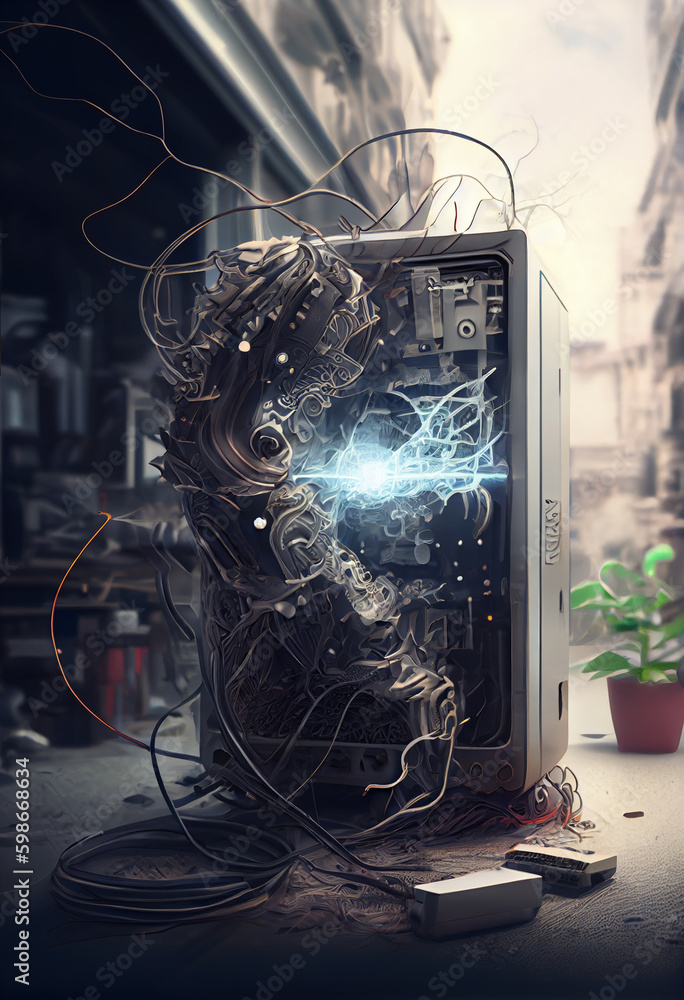 Poster inside of computer