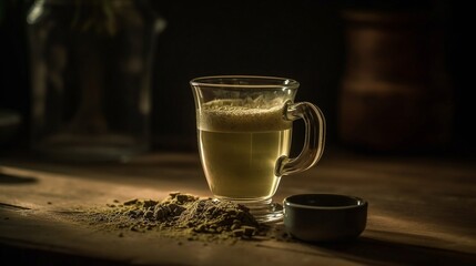 Kratom powder, leaves 