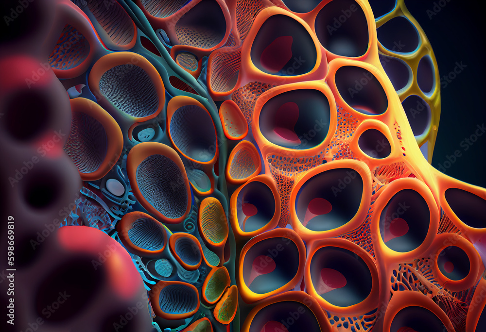 Poster abstract background from circles