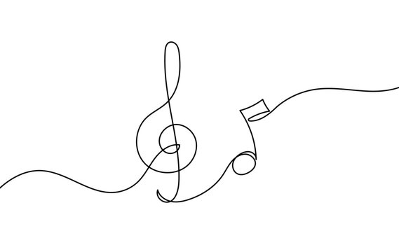 recommend clip art: Continuous music line art note vector sketch illustration. Abstract music notes song sound concept background outline icon art one sheet. Vector illustration sketch element.