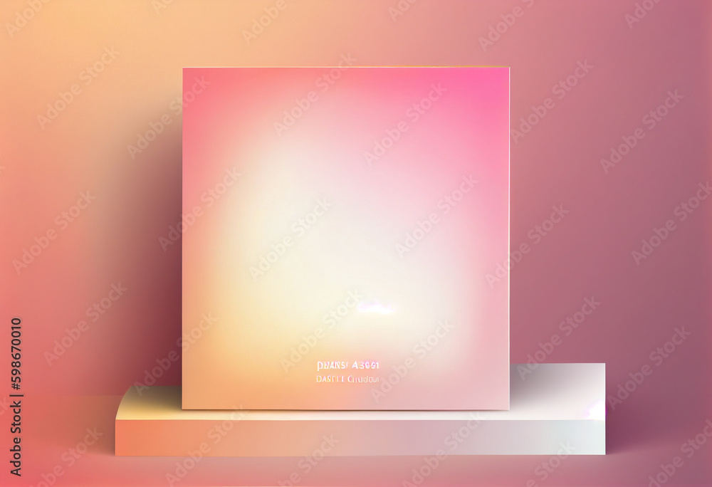 Poster Beautiful abstract colorful background background peach and pink colors. Generative AI technology.
