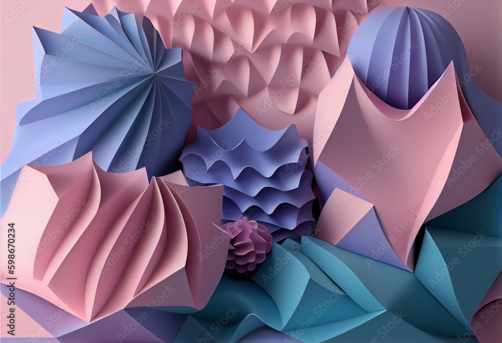 Poster beautiful abstract made of cubes background 3d colors. generative ai technology.