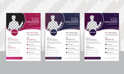Corporate Flyer Design. Modern Flyer Design. Business Flyer Design. Corporate Business flyer template vector design, Flyer Template Abstract shape used for business poster layout, IT Company flyer