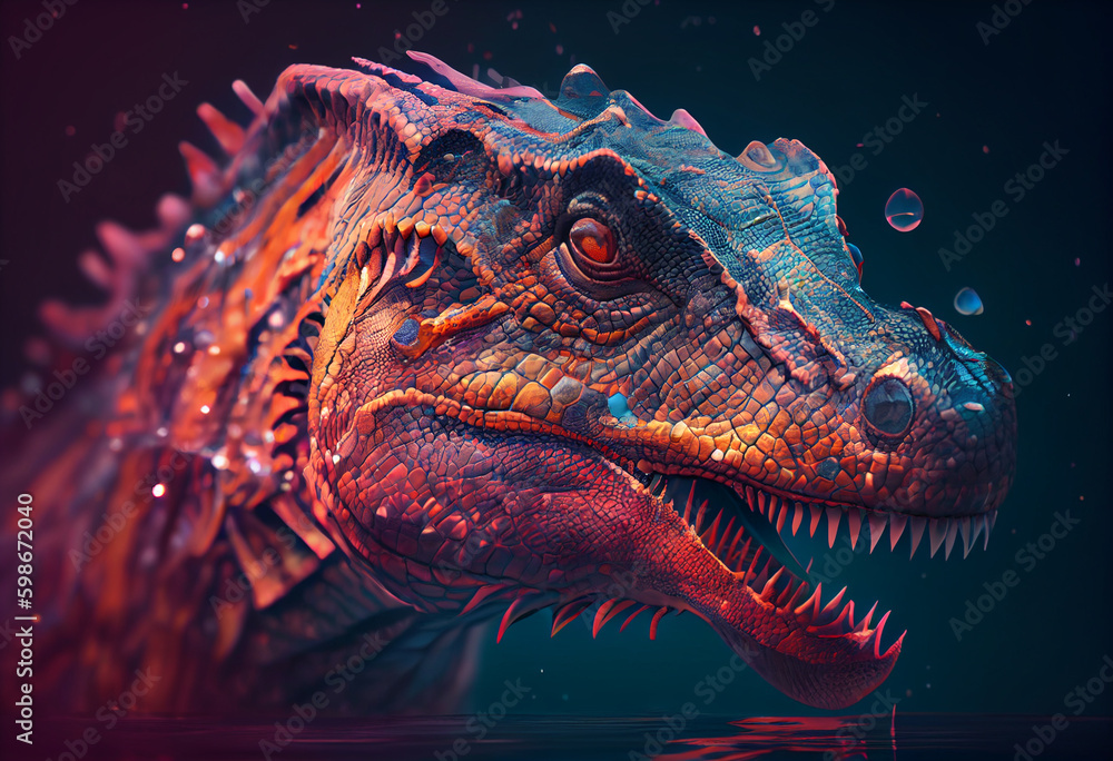 Poster red eared slider. generative ai technology.