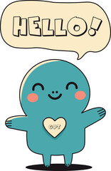 Obraz premium Cute chatbot, using and chatting artificial intelligence chat bot developed by tech company. Digital chat bot, robot application, conversation assistant concept.