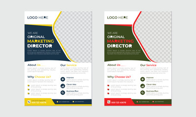 professional modern corporate business flyer template Geometric shape Flyer Circle Abstract Colorful concepts design. 