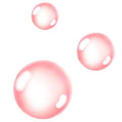 3 Red Transparent Bubbles