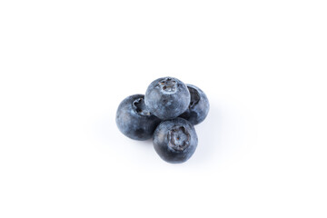 Blueberries on white background