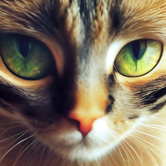 close up of a cat generative AI