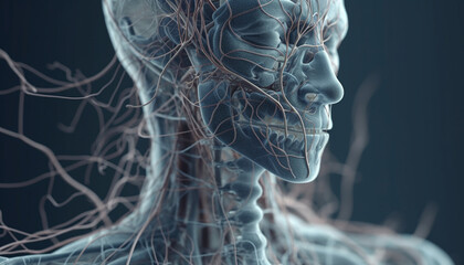 Human anatomy illustrated in medical scans and surgery generated by AI