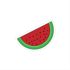 Watermelon Fruits Sticker Cartoon