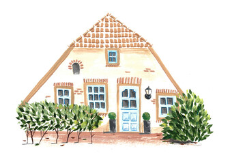 Hand painted Dutch farm house