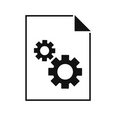 SYSTEM File Icon, Flat Design Style