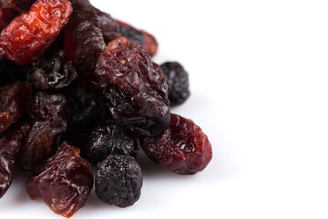 Dried cranberries, cherries and blueberries