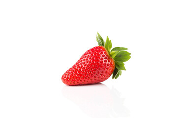 Red ripe strawberry fruits