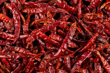 dried chili as a food background