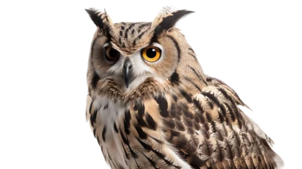 Foto op Aluminium eagle owl isolated on white background © Roland