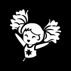 Cheer - Black and White Isolated Icon - Vector illustration