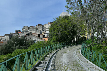 An avenue in the public park of Guardia Sanframondi, an ancient town in the province of Benevento, Italy.
