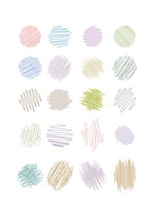 Hand drawn scribble doodle sketch element pencil art design outline stroke illustration