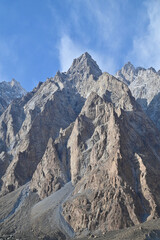 Massif Mountain Peak of Passu Cones in Gilgit-Baltistan, Northern Pakistan