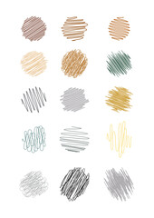 Hand drawn scribble doodle sketch element pencil art design outline stroke illustration