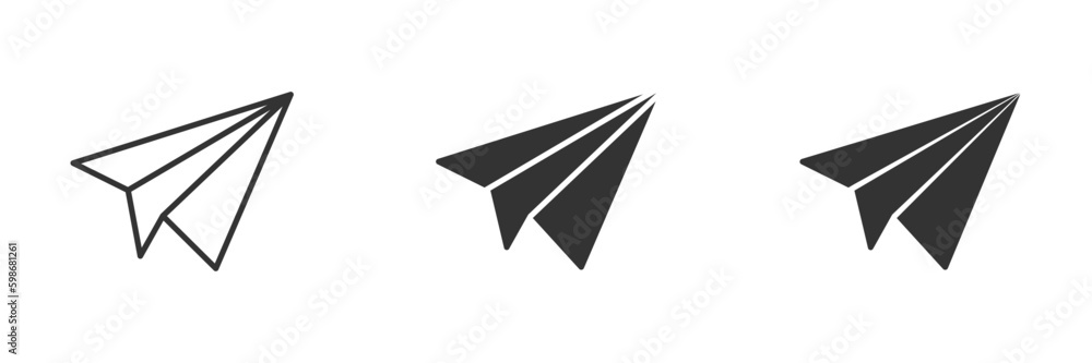 Wall mural paper plane icon. vector illustration.