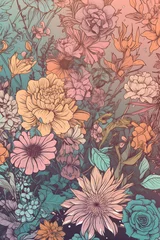 Afwasbaar fotobehang floral background, light beautiful colors, trending on artstation. generative ai © Anastasiya