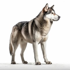 Fototapeta premium Husky isolated on white background (Generative AI)
