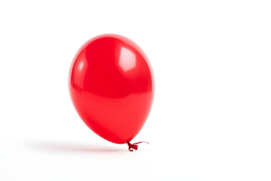 red balloon isolated on white background. generative ai