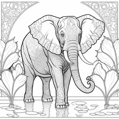 ELephant coloring page 
