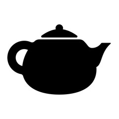 Teapot icon. Hot drinks chinese tea pot symbols vector illustration